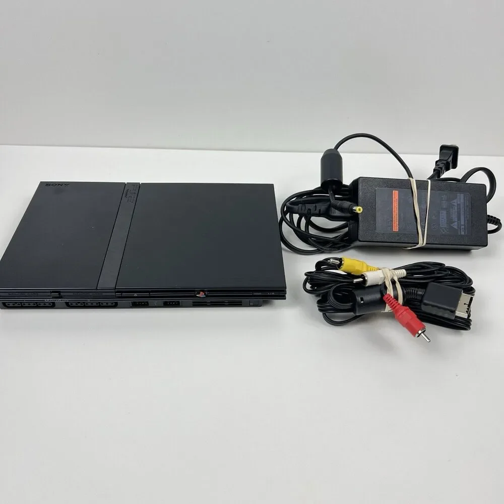 Sony PlayStation 2 PS2 Slim SCPH-75001 Console w/ Cords Tested Working - Picture 2 of 8